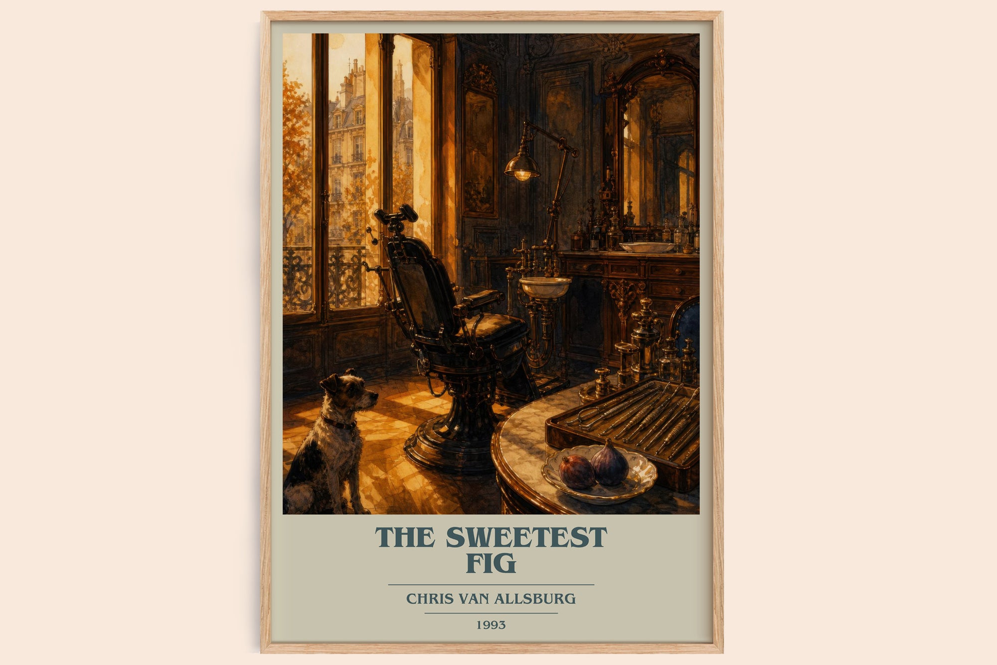 The Sweetest Fig book cover book poster by Chris Van Allsburg – framed literary art print