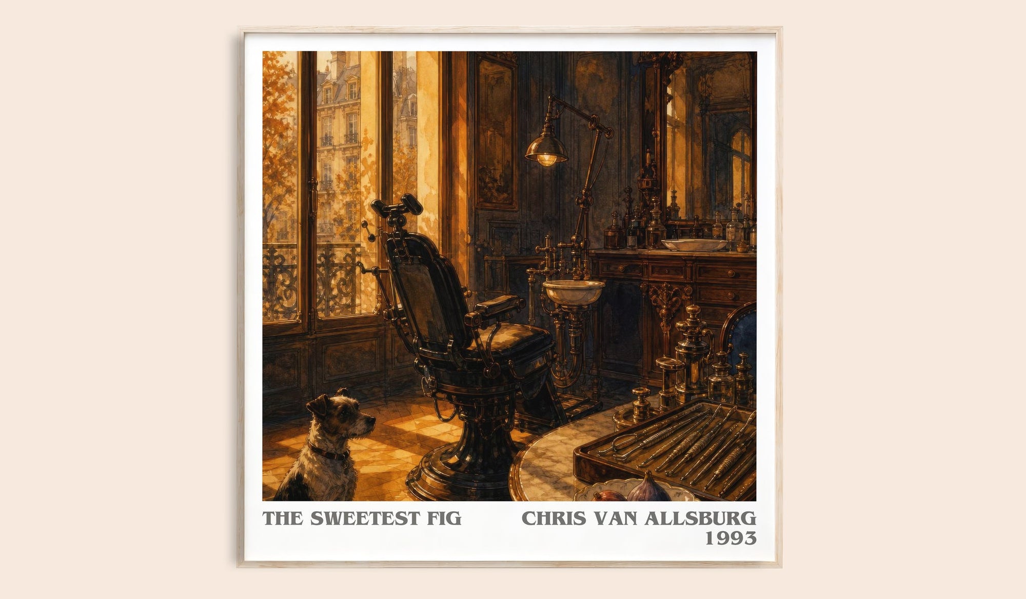 The Sweetest Fig literary book poster by Chris Van Allsburg – framed literary art print