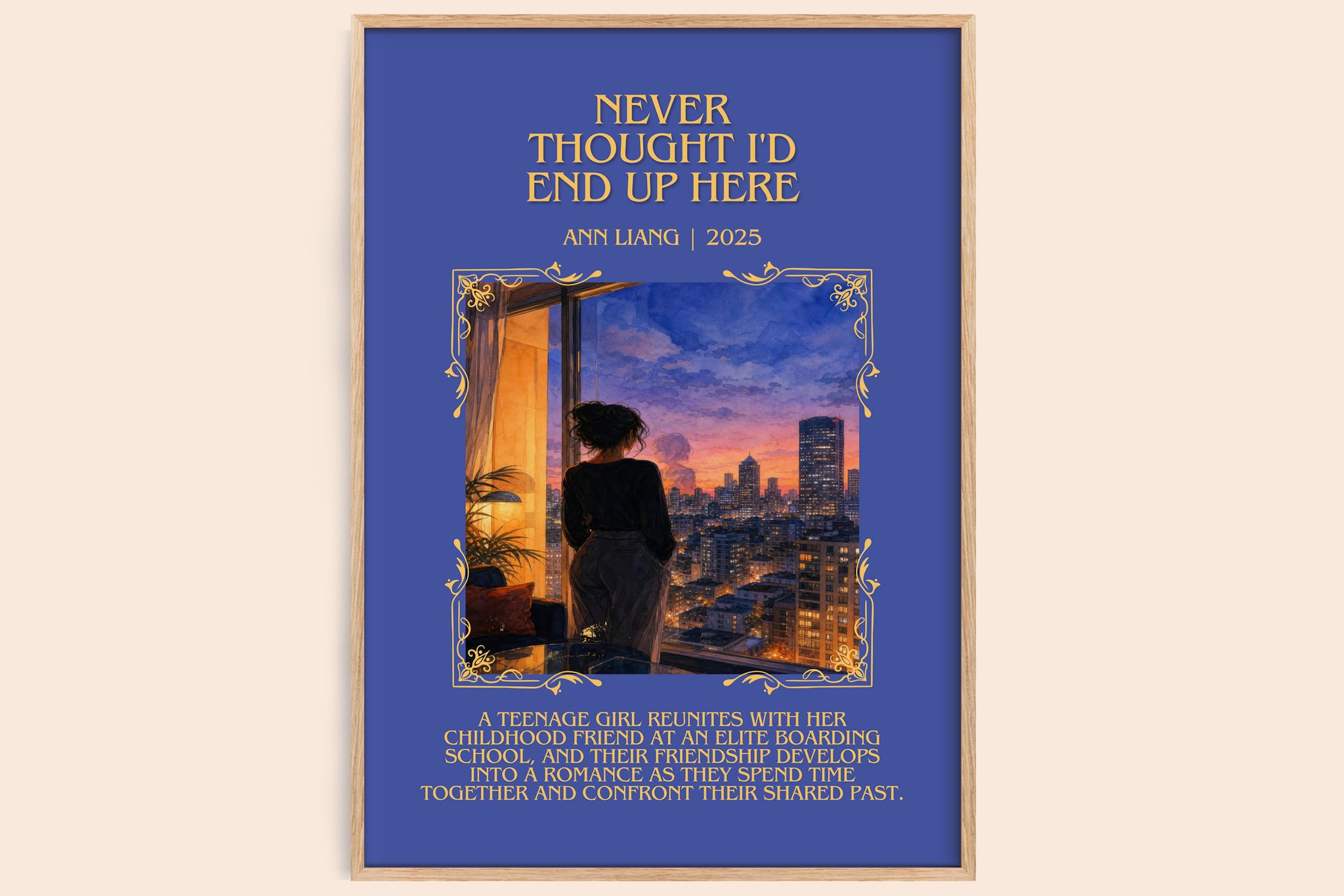 Never Thought I'd End Up Here Minimalist Book Poster by Ann Liang