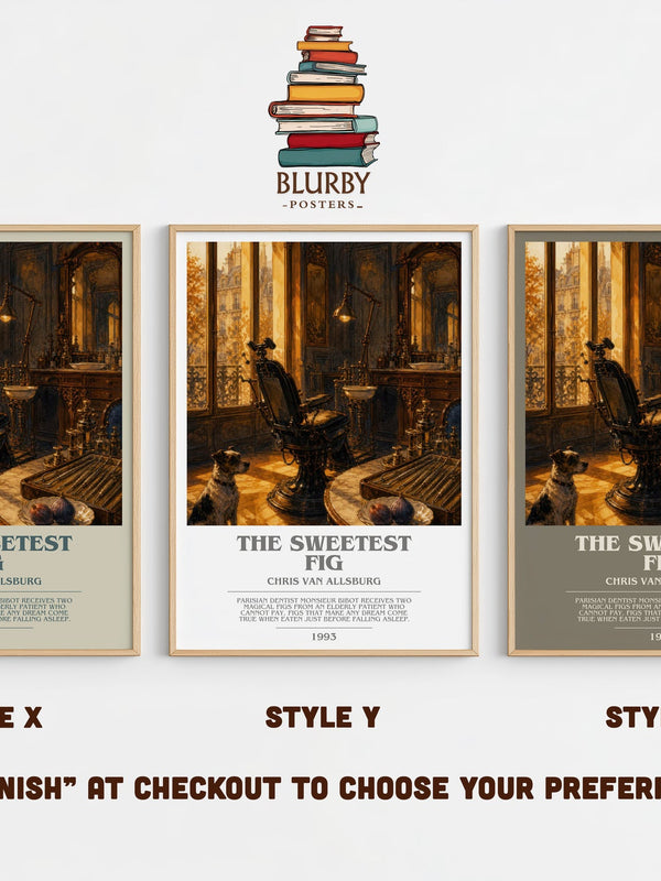 The Sweetest Fig bookish print in frame leaning in hallway – childrens wall art