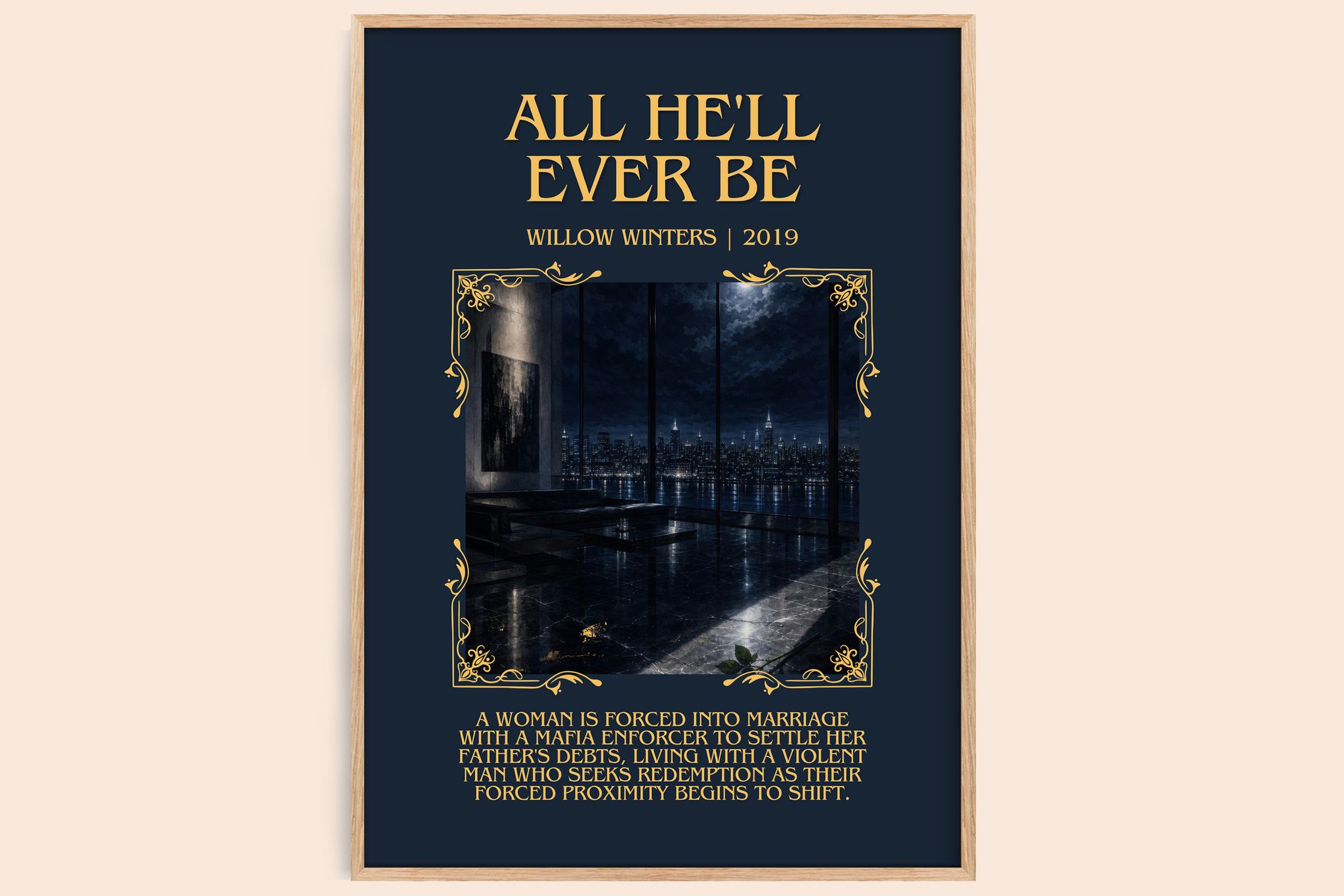 All He'll Ever Be Minimalist Book Poster by Willow Winters