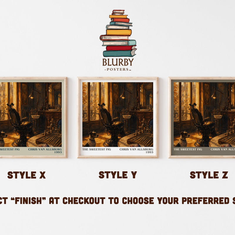 The Sweetest Fig literary print in frame leaning in hallway – childrens wall art