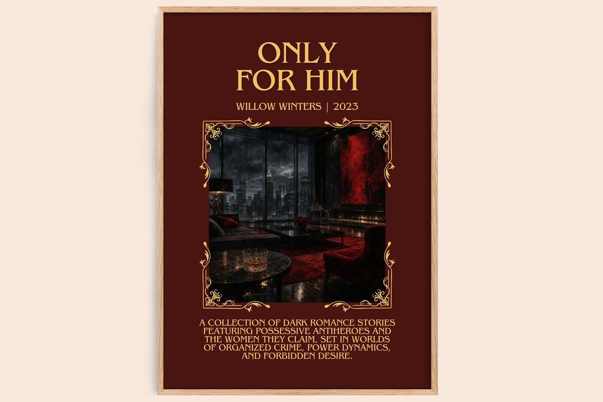 Only for Him Minimalist Book Poster by Willow Winters