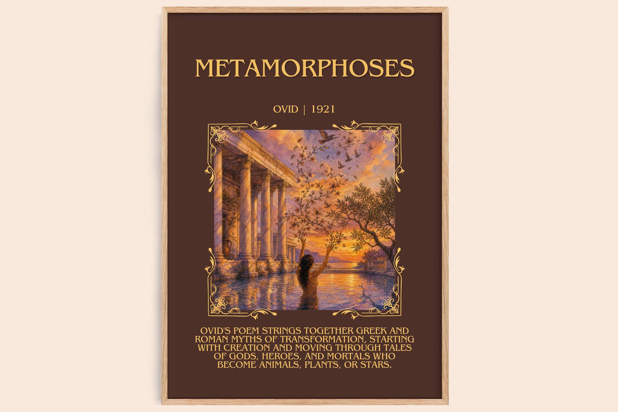 Metamorphoses Minimalist Book Poster by Ovid