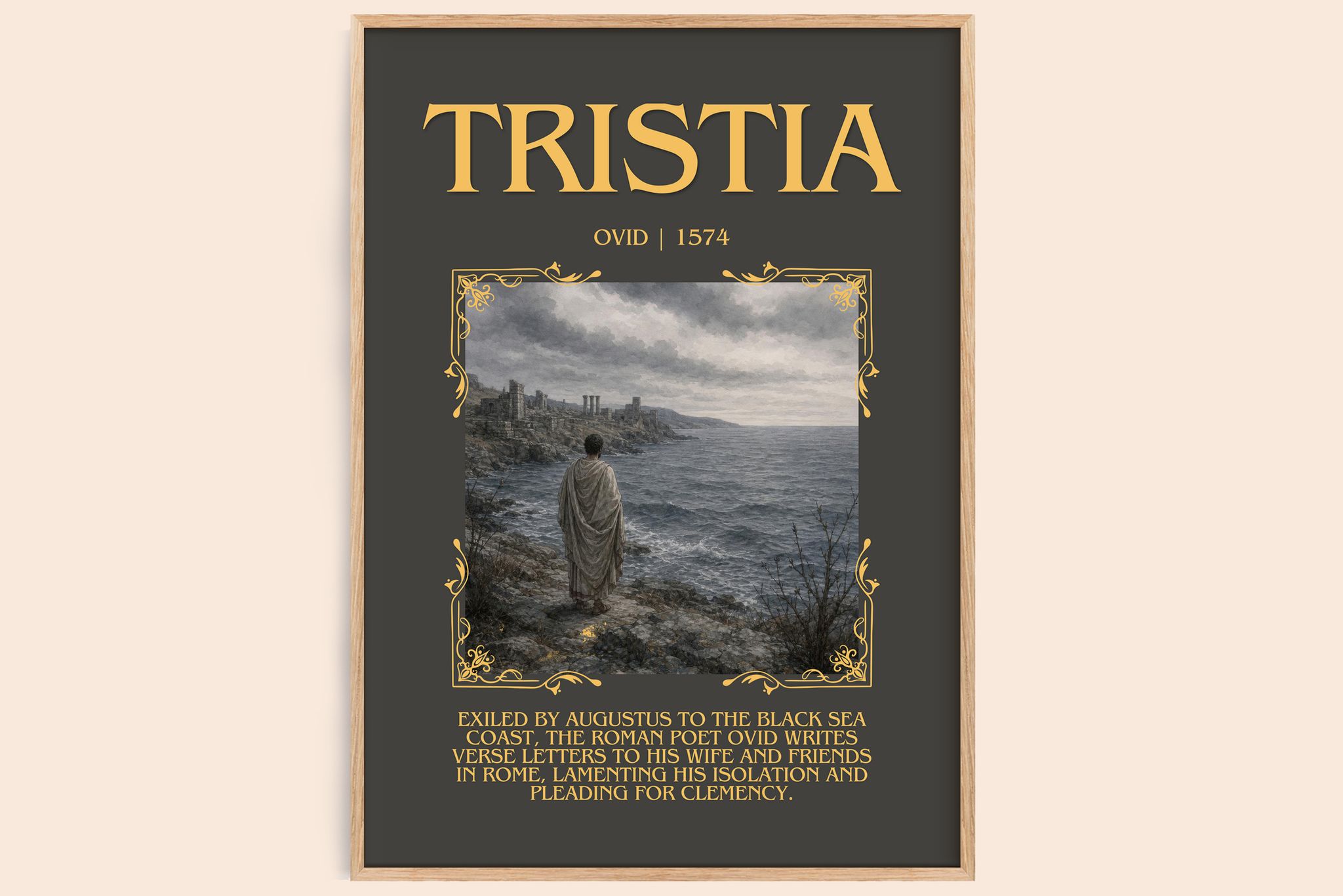 Tristia Minimalist Book Poster by Ovid