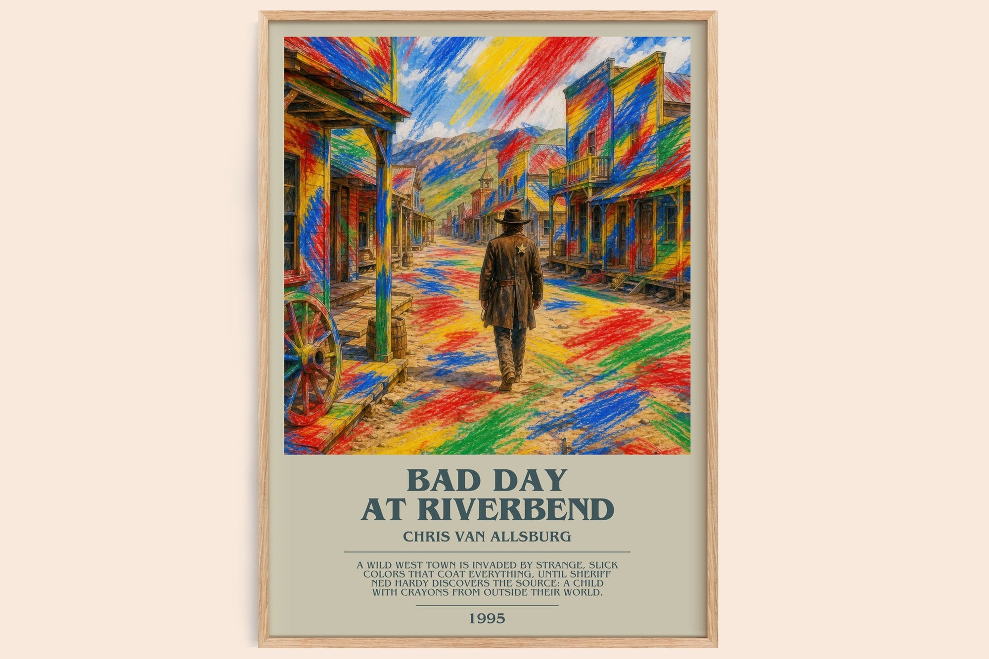 Bad Day At Riverbend bookish book poster by Chris Van Allsburg – framed literary art print