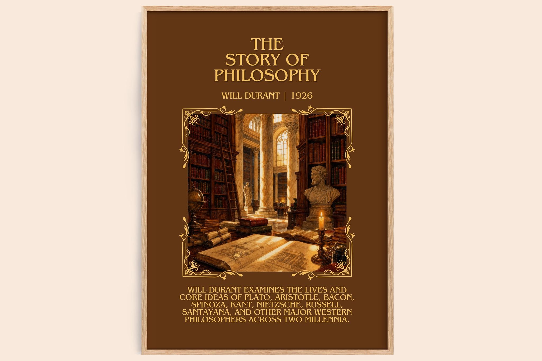 The Story of Philosophy Minimalist Book Poster by Will Durant