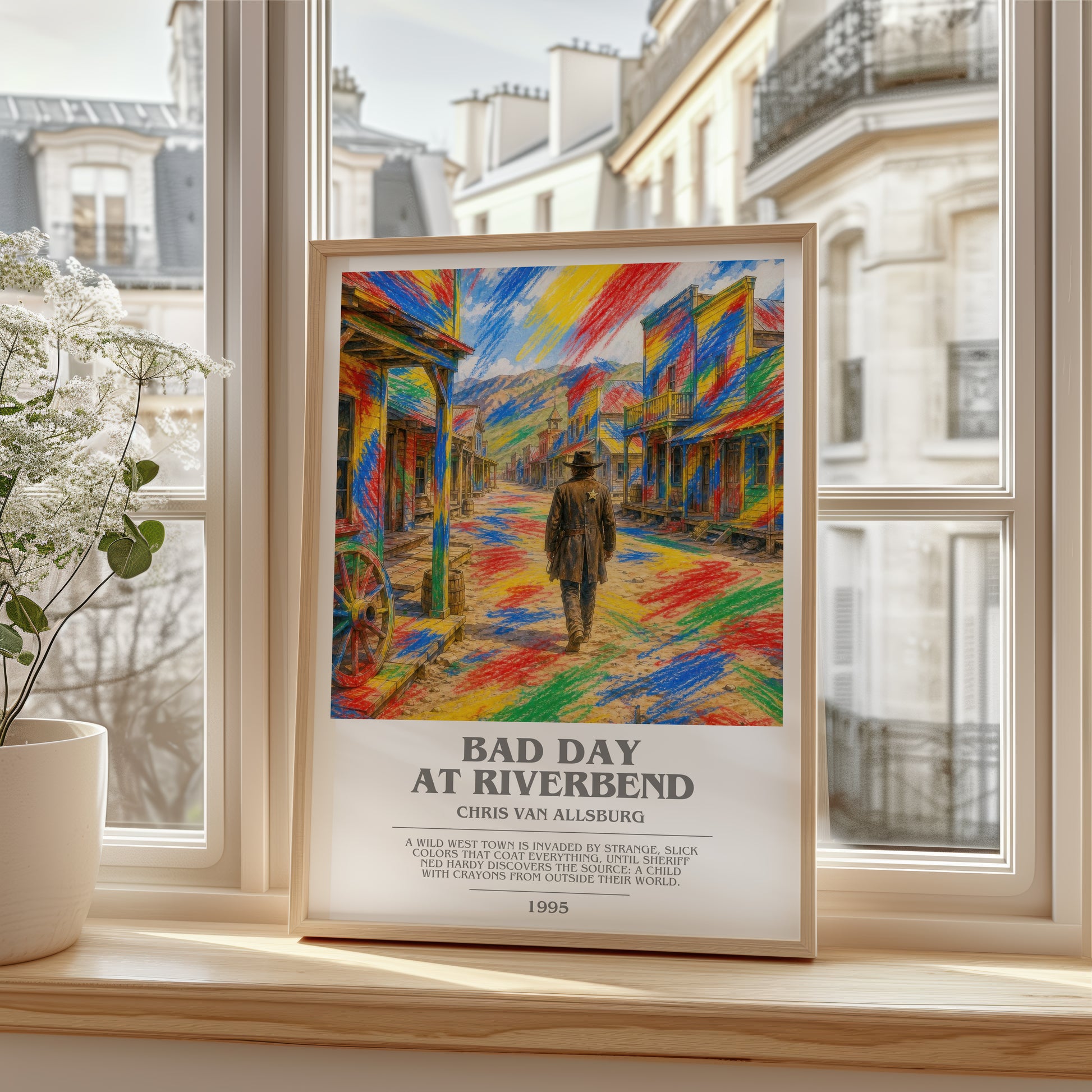 Bad Day At Riverbend bookish poster colour and style options – Chris Van Allsburg book art