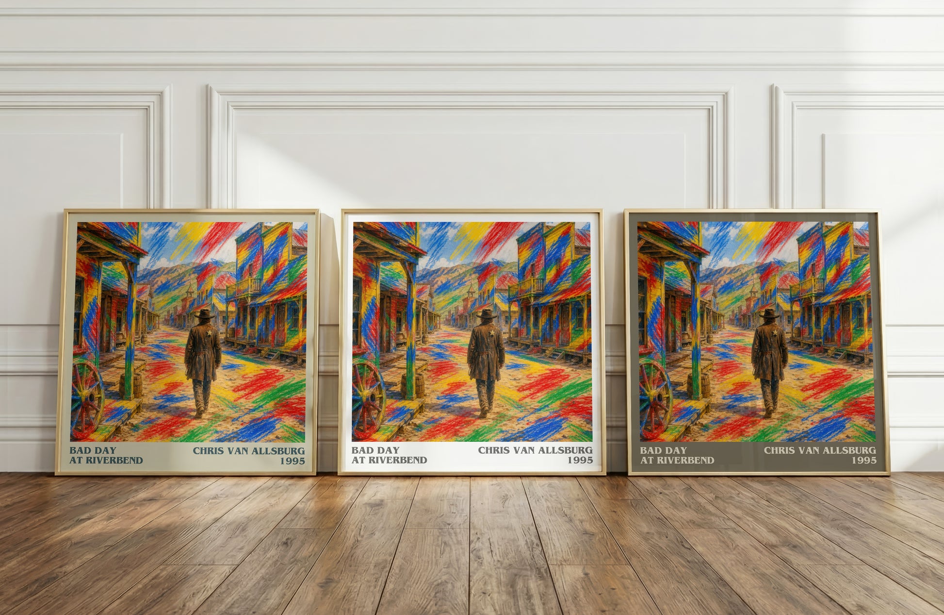 Bad Day At Riverbend literary art print colour and style options – Chris Van Allsburg book art