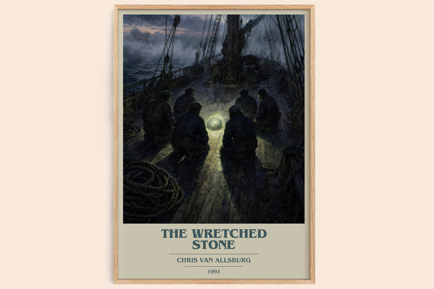 The Wretched Stone book cover book poster by Chris Van Allsburg – framed literary art print