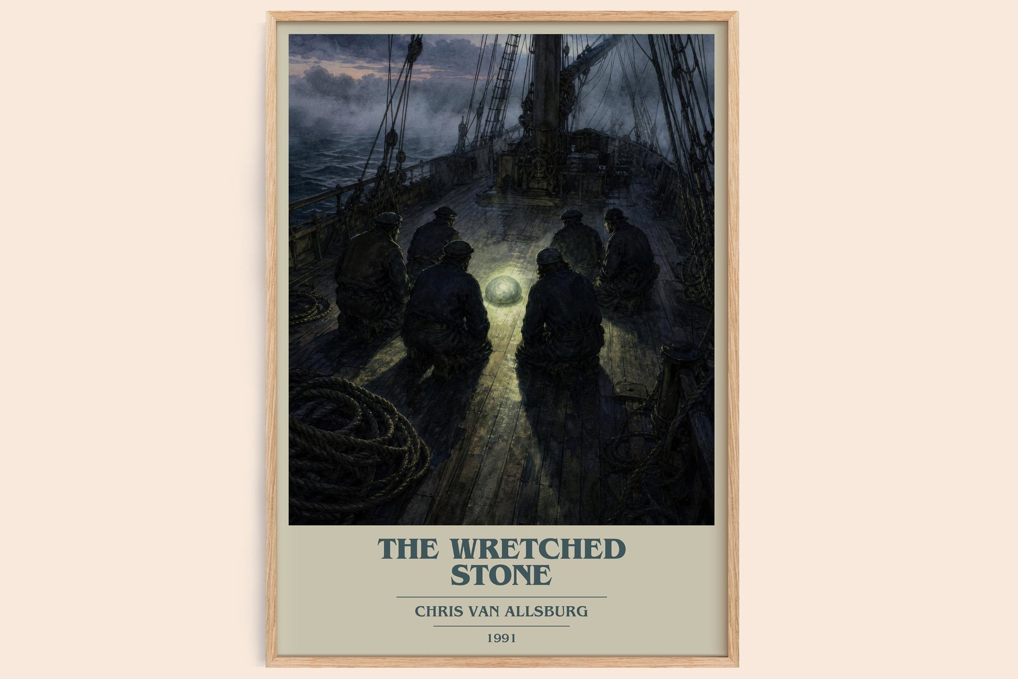 The Wretched Stone book cover book poster by Chris Van Allsburg – framed literary art print