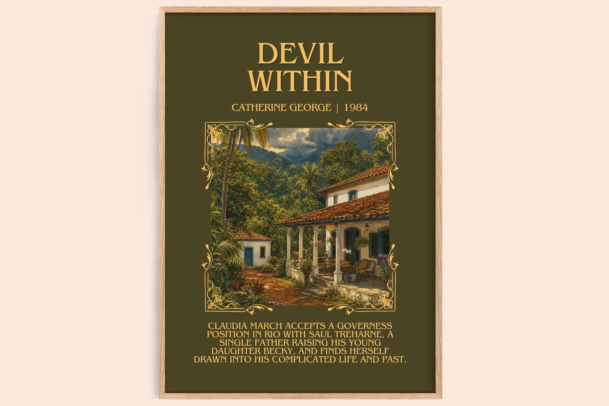 Devil Within Minimalist Book Poster by Catherine George