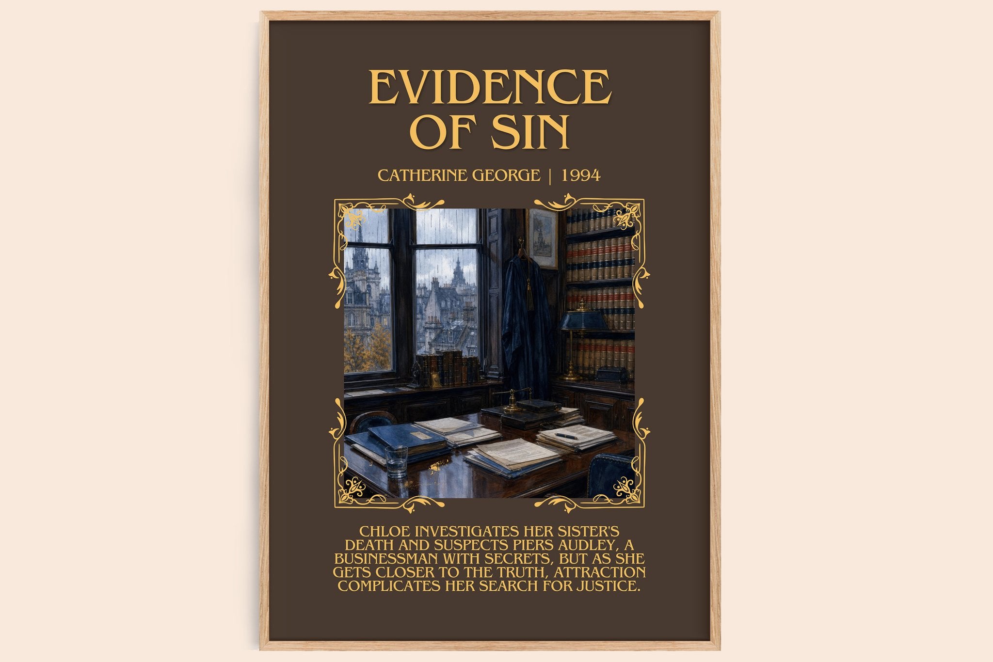Evidence of Sin Minimalist Book Poster by Catherine George
