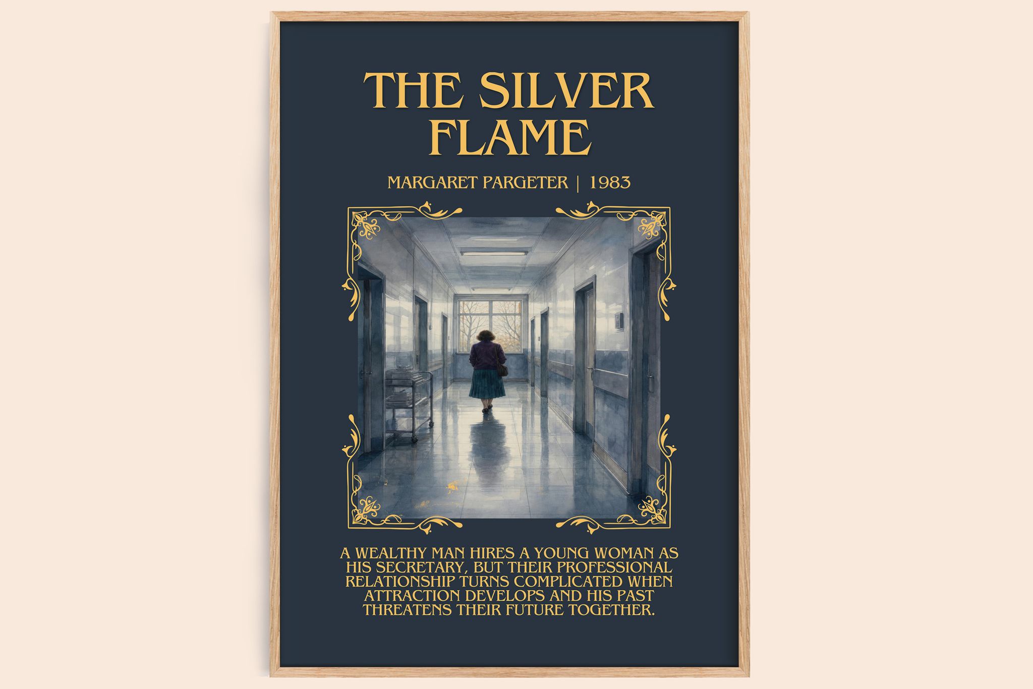The silver flame Minimalist Book Poster by Margaret Pargeter