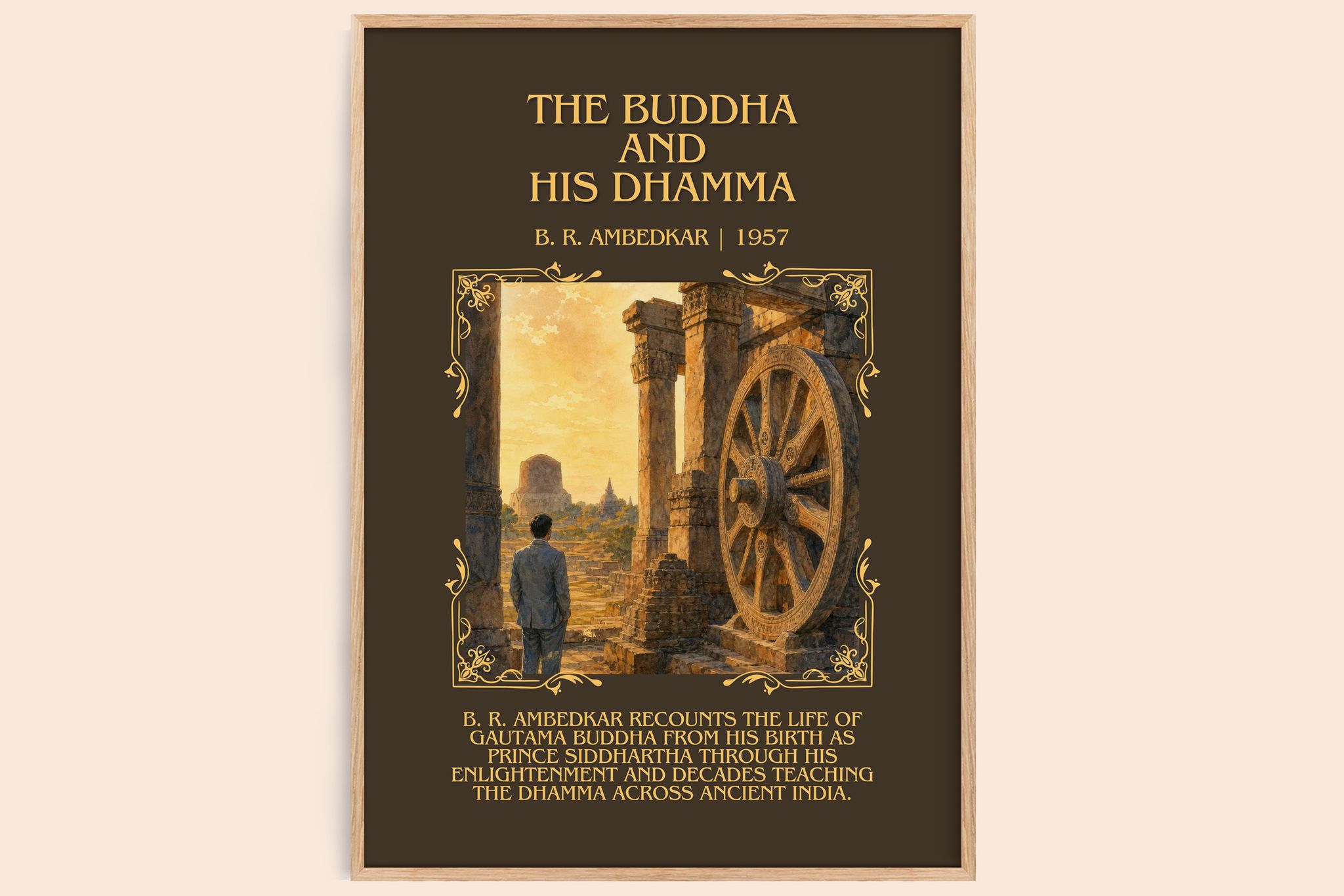 The Buddha and his Dhamma Minimalist Book Poster by B. R. Ambedkar