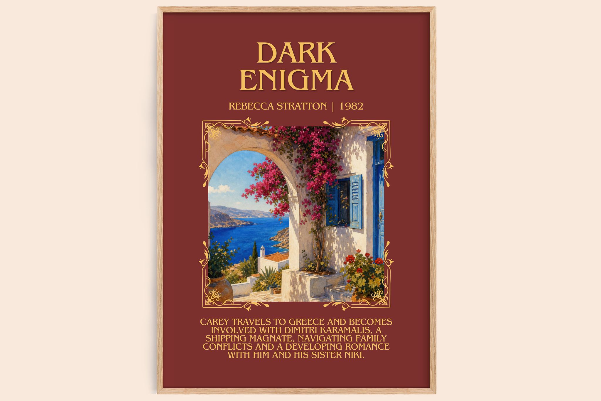 Dark Enigma Minimalist Book Poster by Rebecca Stratton