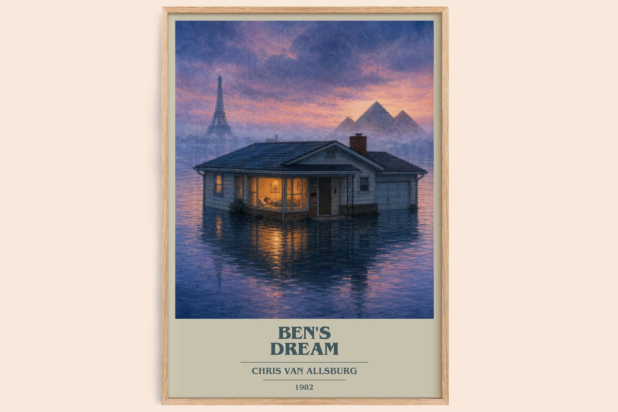 Ben'S Dream book cover book poster by Chris Van Allsburg – framed literary art print