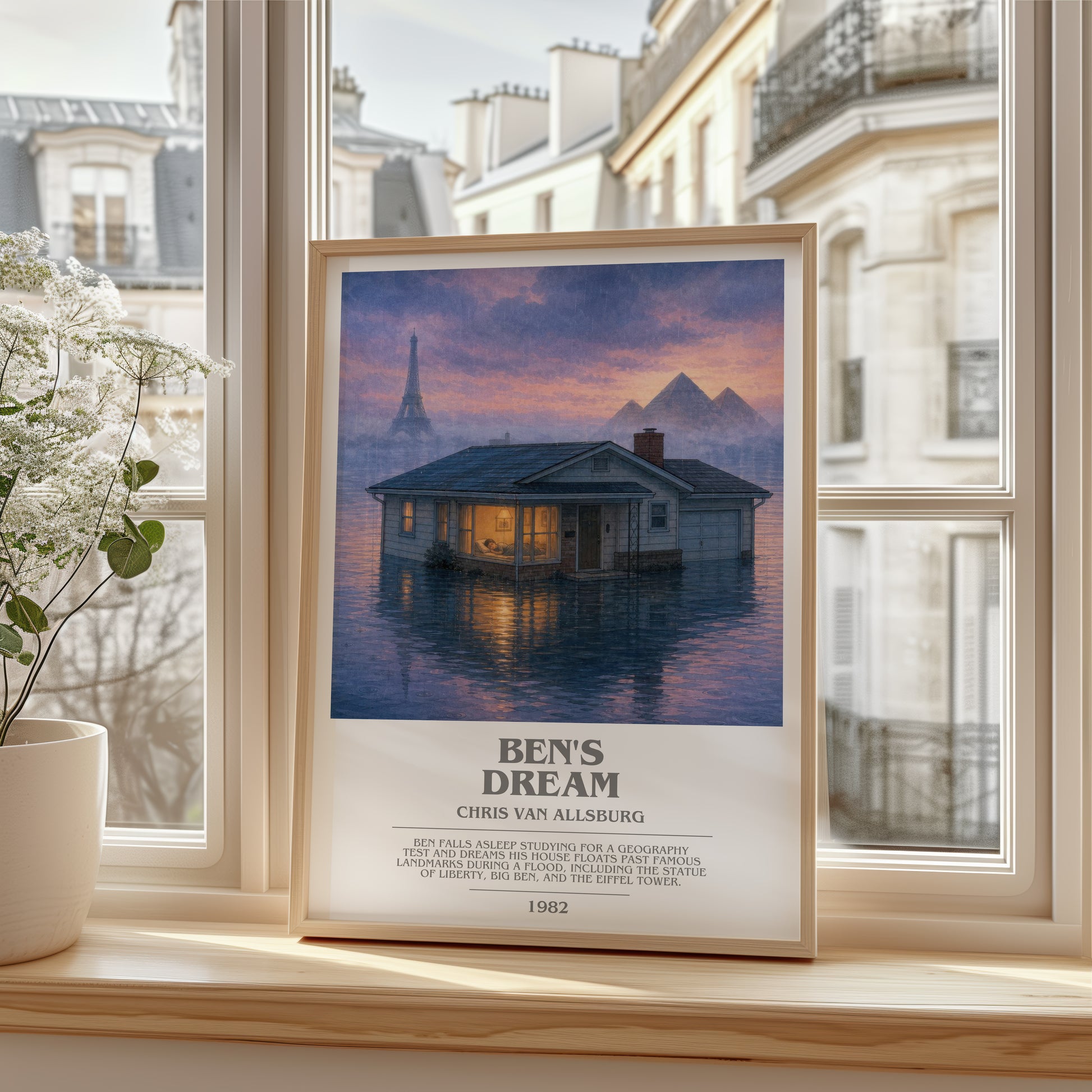 Ben'S Dream bookish poster colour and style options – Chris Van Allsburg book art