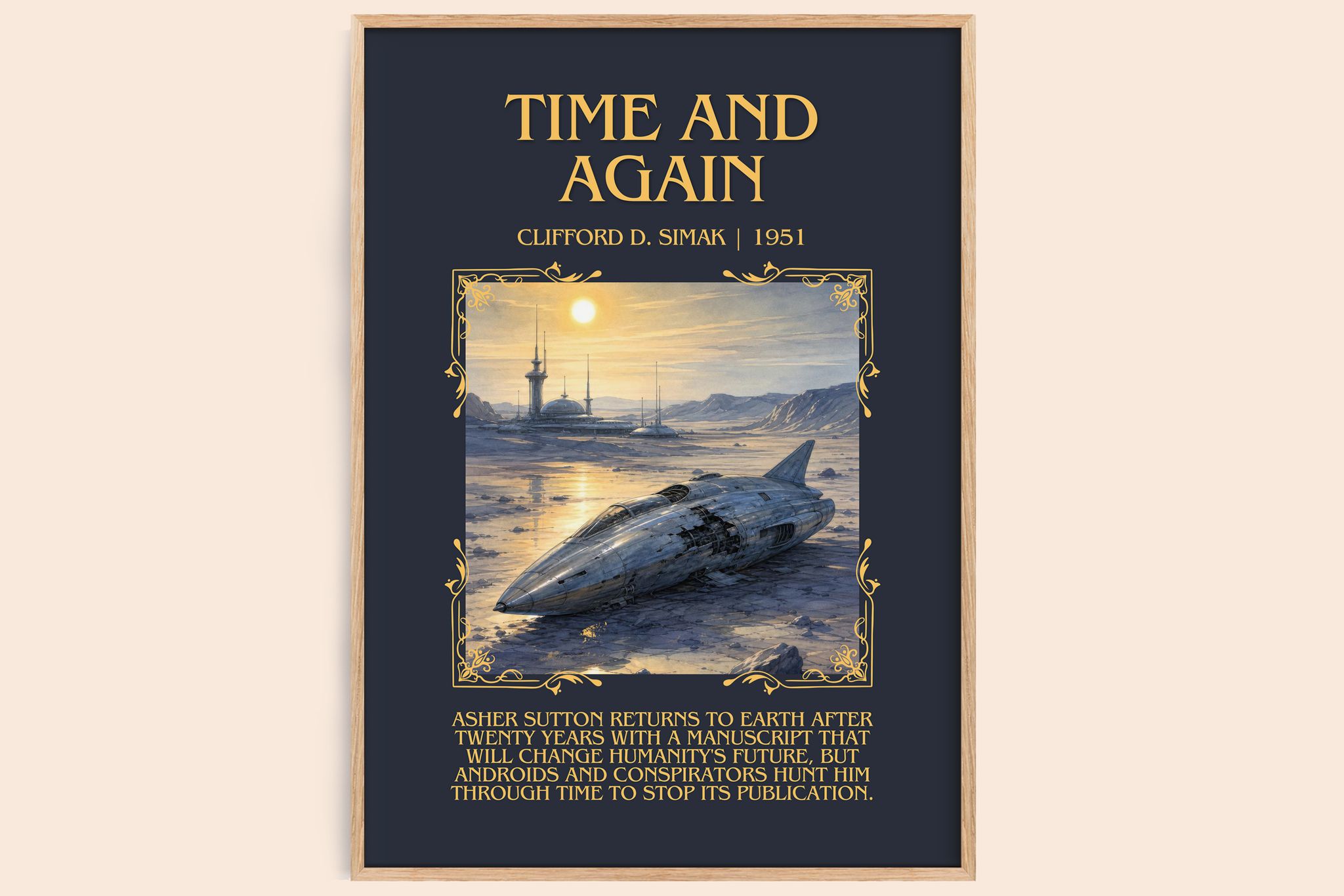 Time and again Minimalist Book Poster by Clifford D. Simak