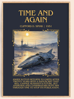 Time and again Minimalist Book Poster by Clifford D. Simak – book poster
