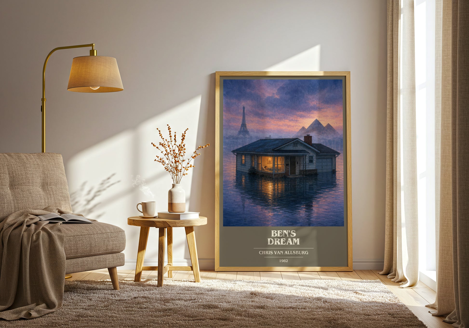 Ben'S Dream book cover print on bookshelf – Chris Van Allsburg fan gift