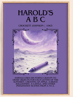 Harold's A B C Minimalist Book Poster by Crockett Johnson – book poster