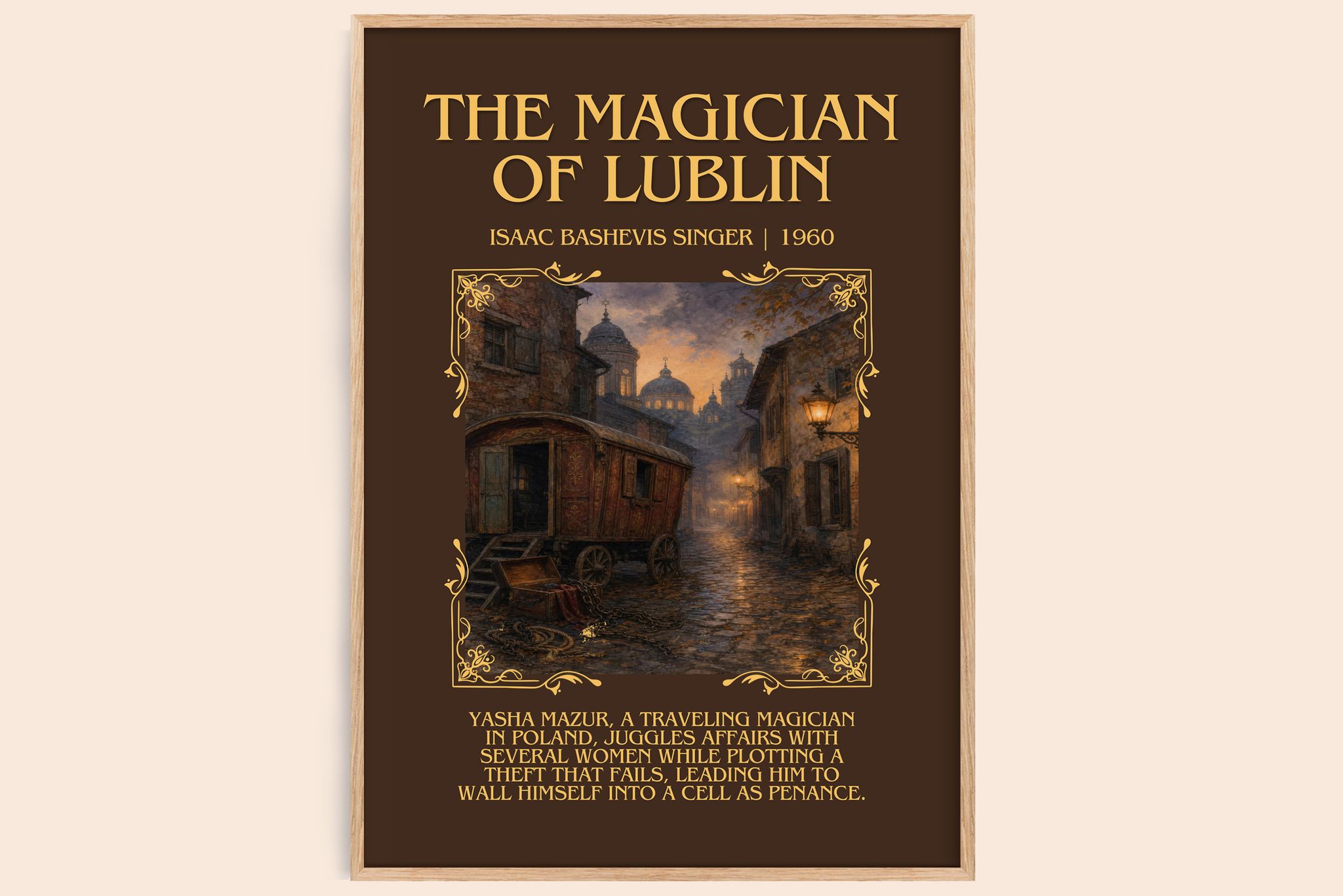 The magician of Lublin Minimalist Book Poster by Isaac Bashevis Singer