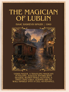 The magician of Lublin Minimalist Book Poster by Isaac Bashevis Singer – book poster