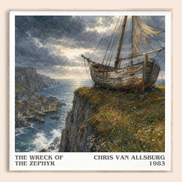 The Wreck Of The Zephyr Literary Art Print by Chris Van Allsburg