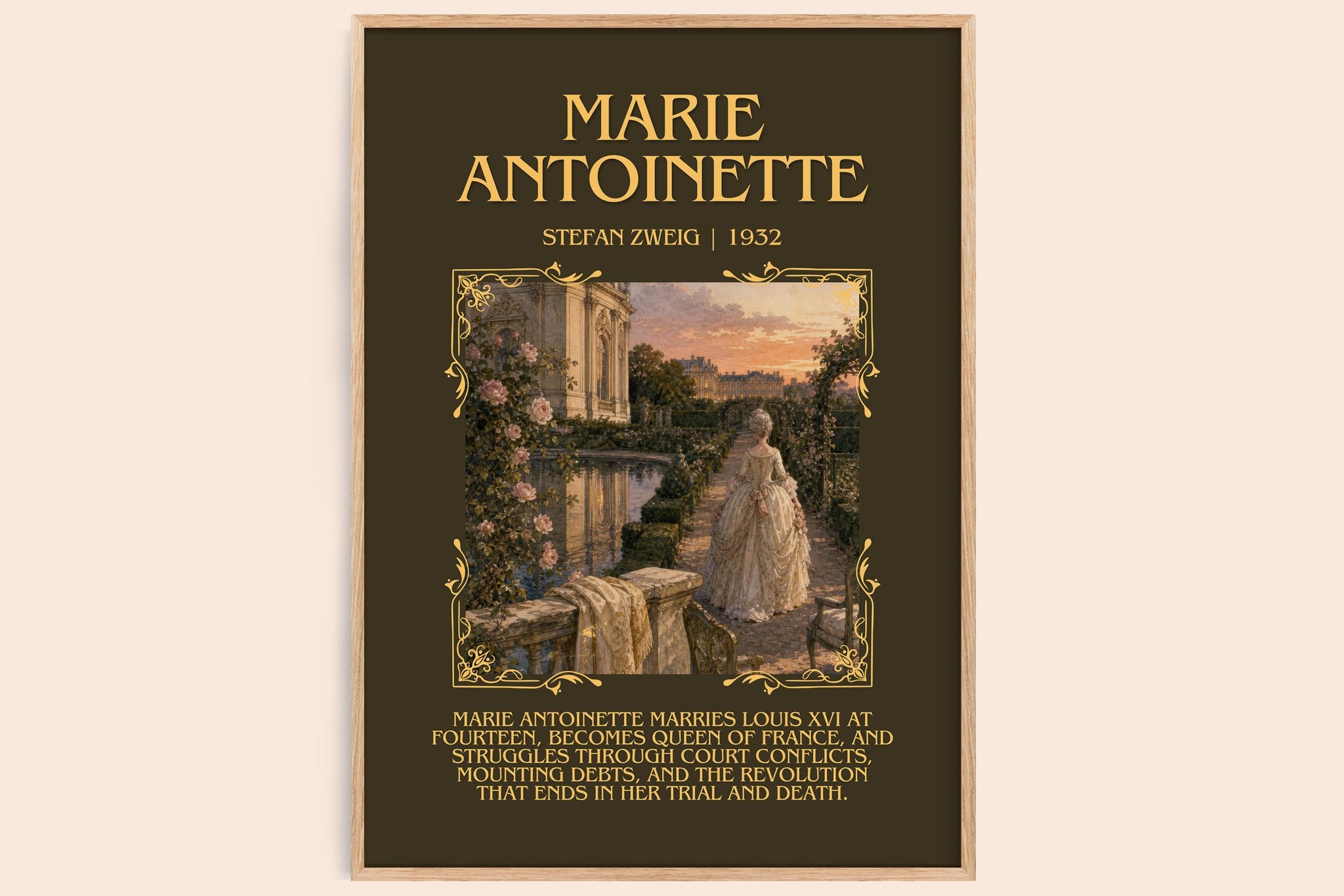 Marie Antoinette Minimalist Book Poster by Stefan Zweig
