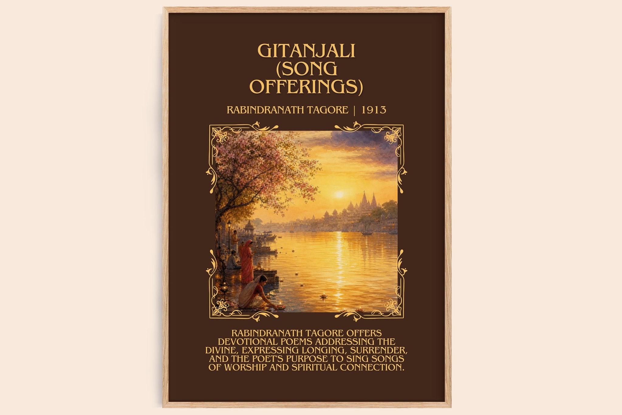Gitanjali (song offerings) Minimalist Book Poster by R. Tagore