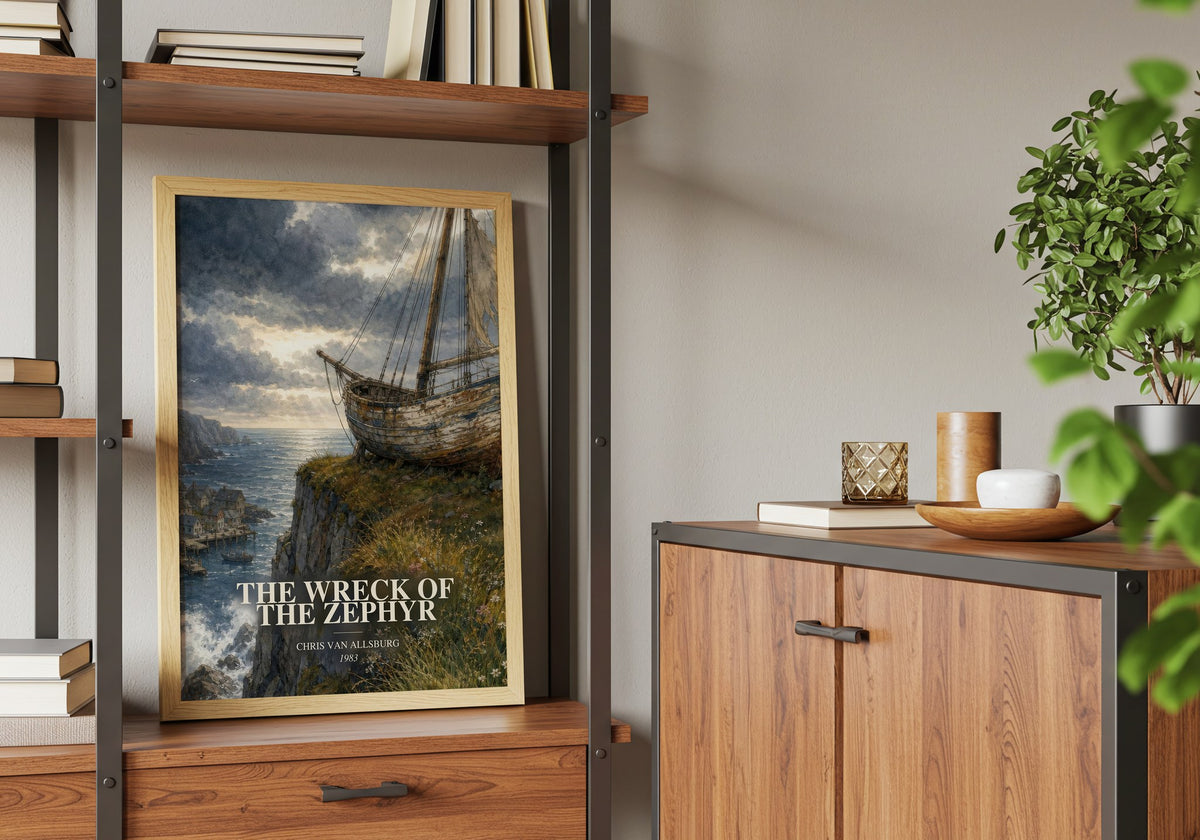 The Wreck Of The Zephyr book watercolour illustration paper finish options – matte satin gloss