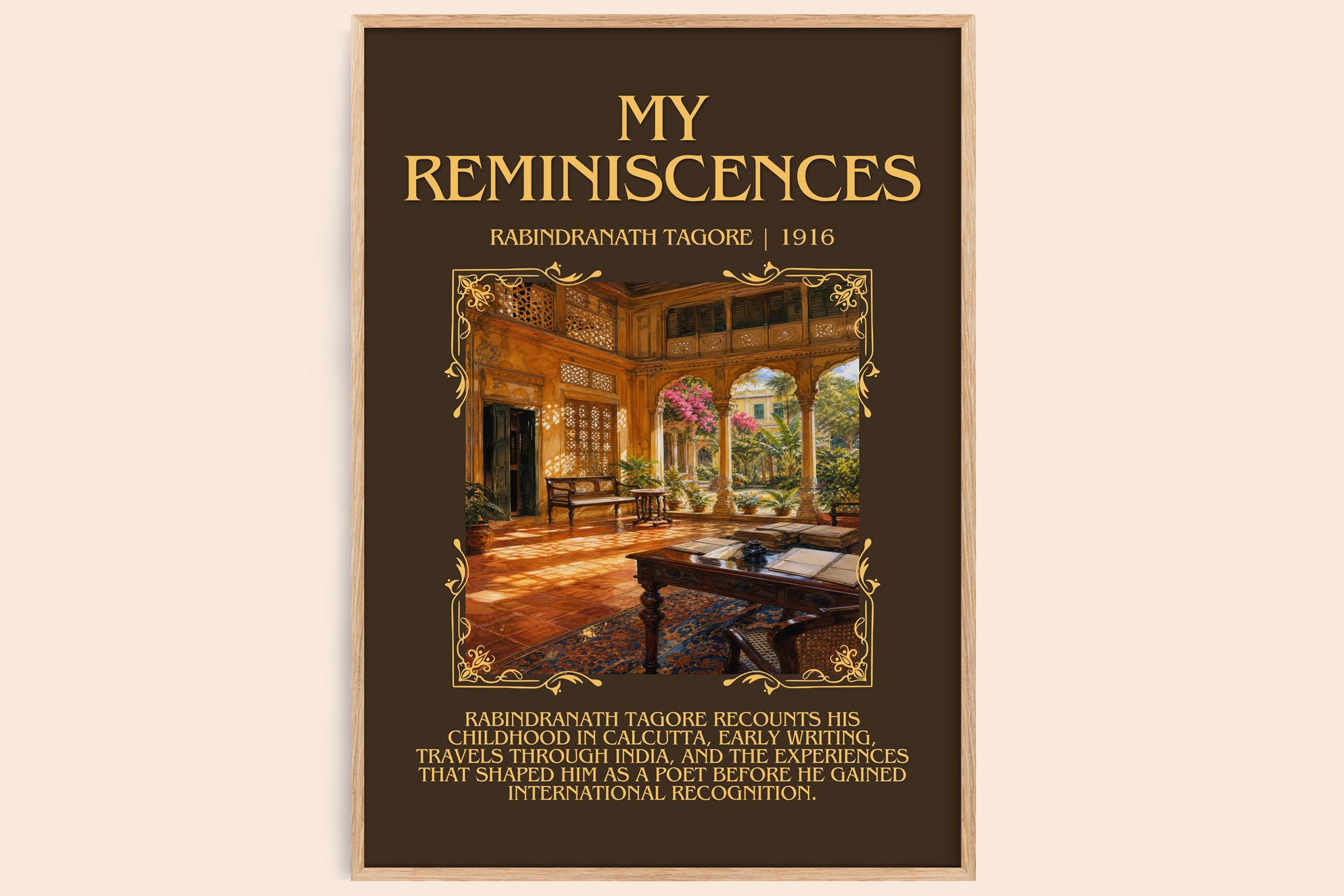 My Reminiscences Minimalist Book Poster by Rabindranath Tagore