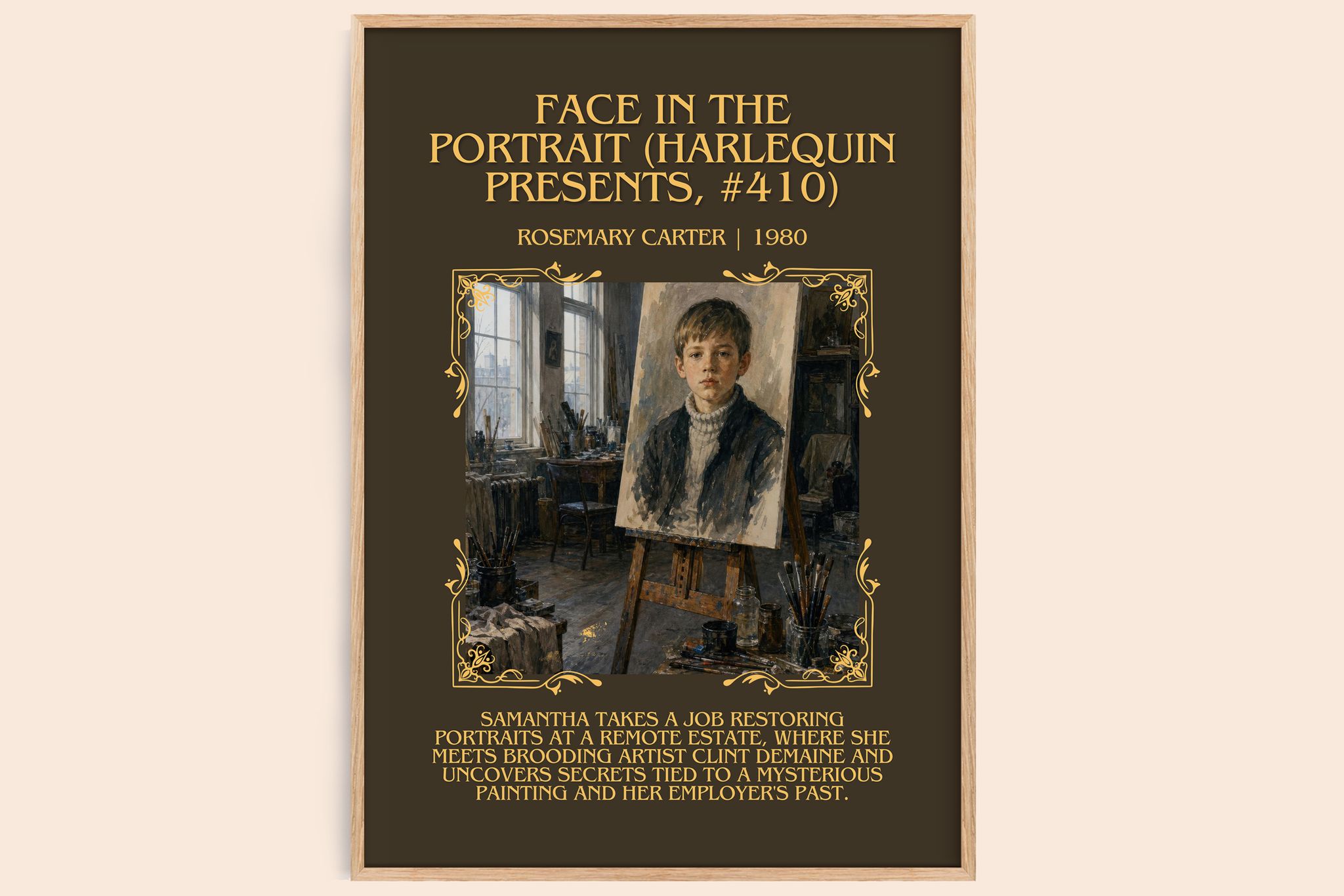 Face in the Portrait (Harlequin Presents, #410) Minimalist Book Poster by Rosemary Carter