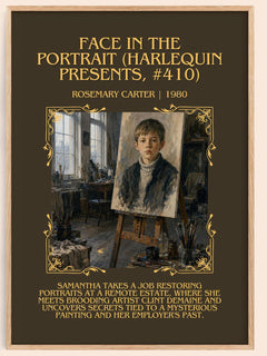 Face in the Portrait (Harlequin Presents, #410) Minimalist Book Poster by Rosemary Carter – book poster