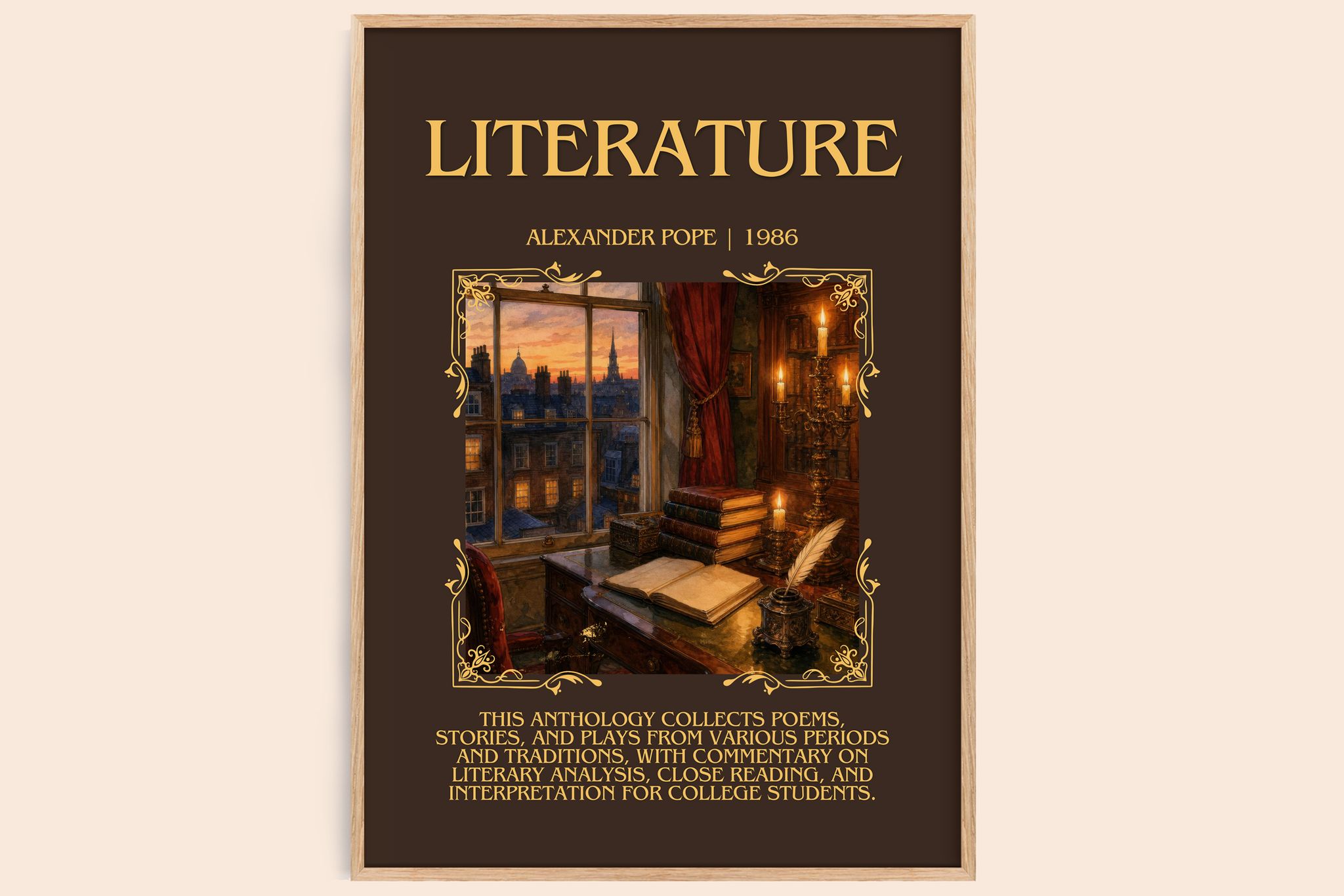 Literature Minimalist Book Poster by Alexander Pope