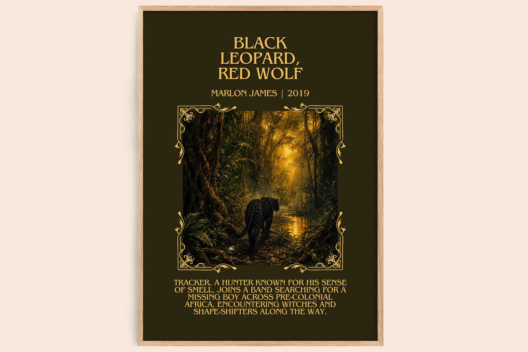 Black Leopard, Red Wolf Minimalist Book Poster by Marlon James