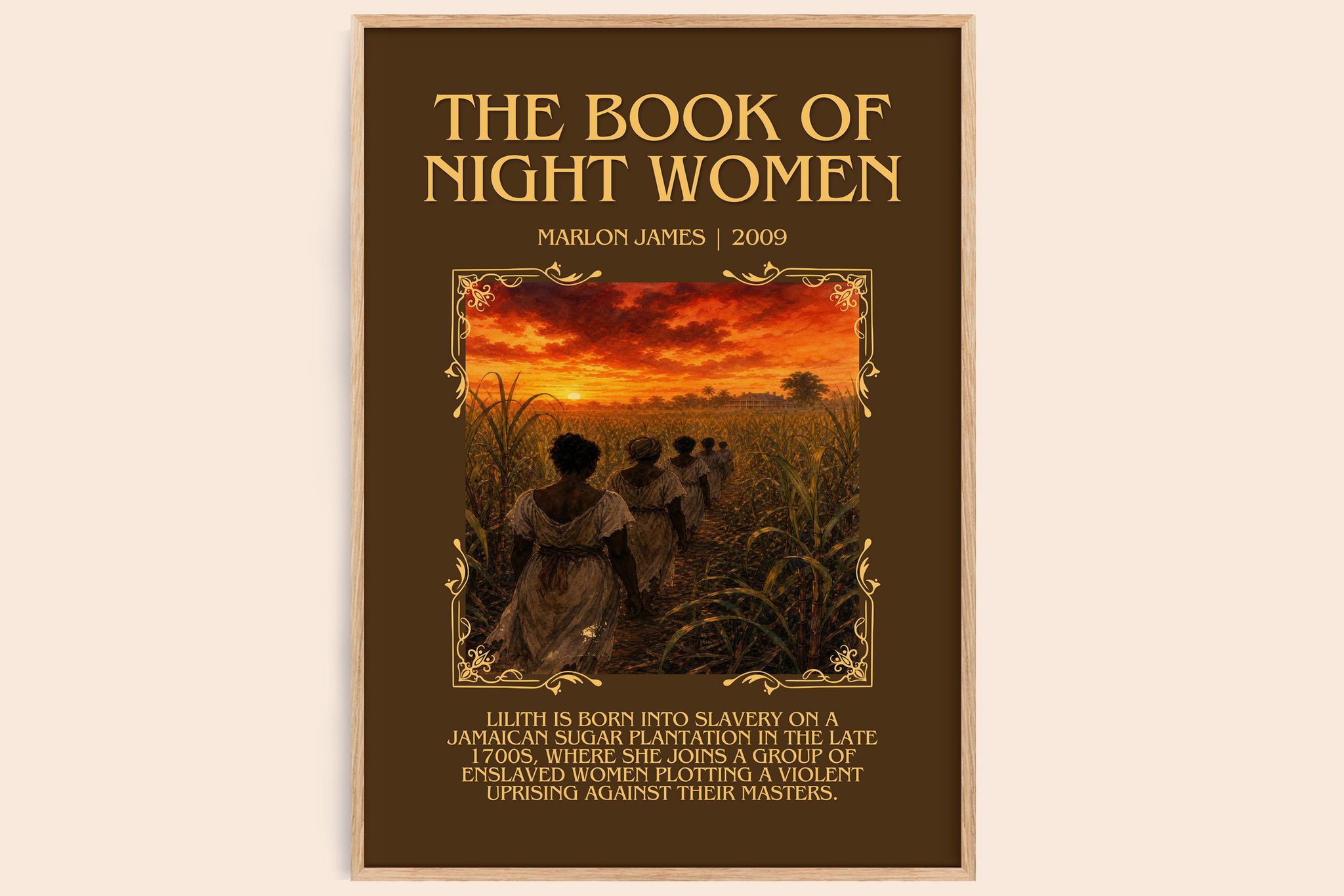 The book of night women Minimalist Book Poster by Marlon James