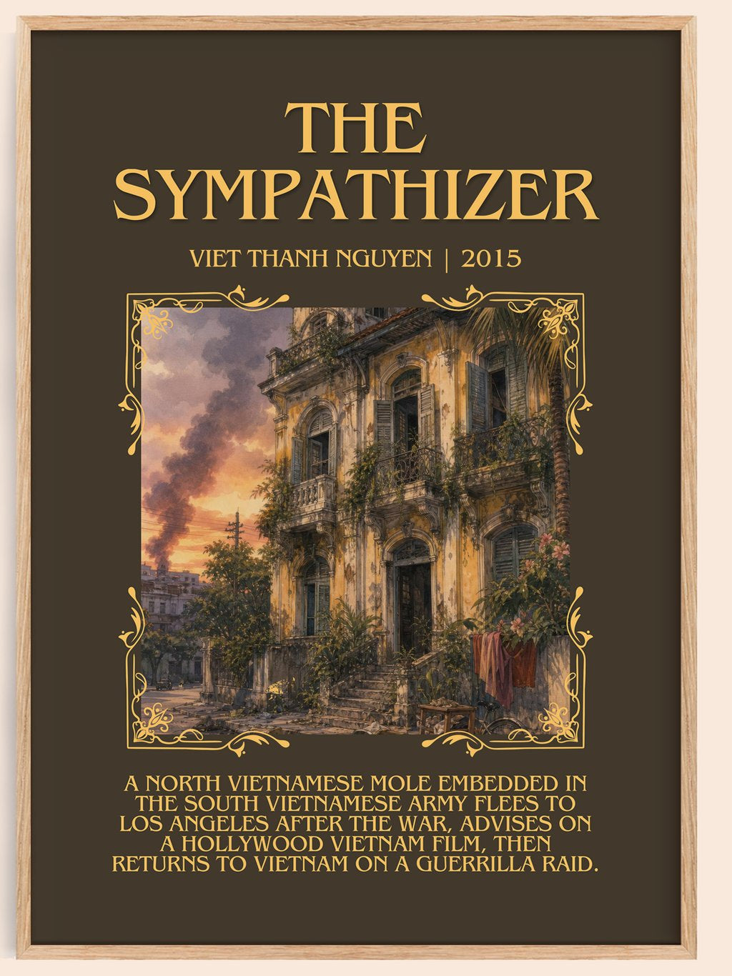 The Sympathizer Minimalist Book Poster by Viet Thanh Nguyen – book poster