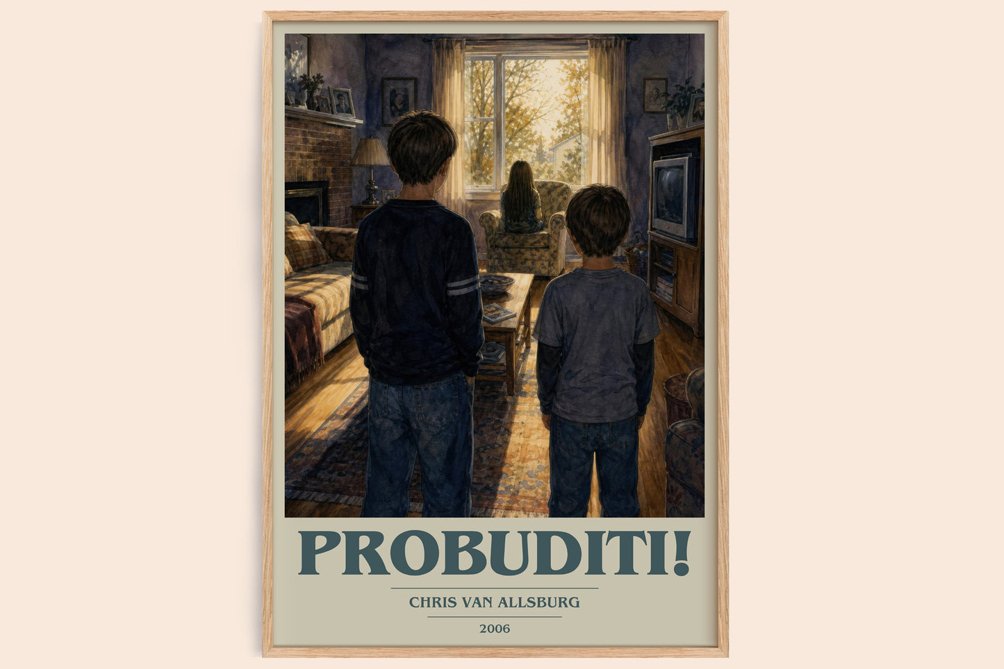 Probuditi! book cover book poster by Chris Van Allsburg – framed literary art print