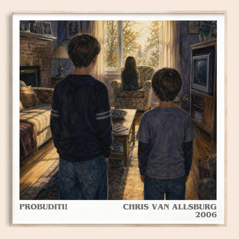 Probuditi! literary book poster by Chris Van Allsburg – framed literary art print