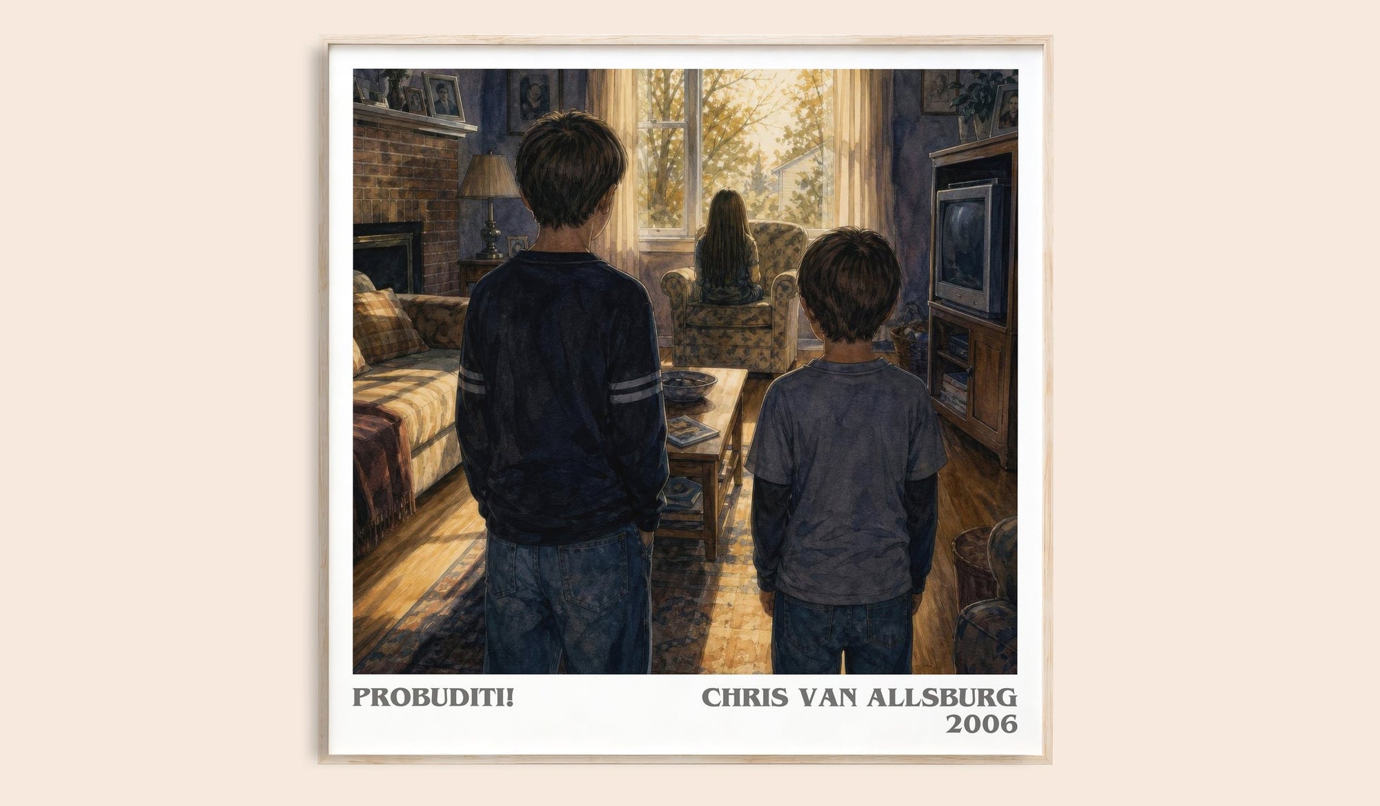 Probuditi! literary book poster by Chris Van Allsburg – framed literary art print