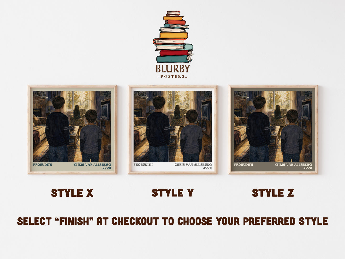 Probuditi! literary print in frame leaning in hallway – childrens wall art