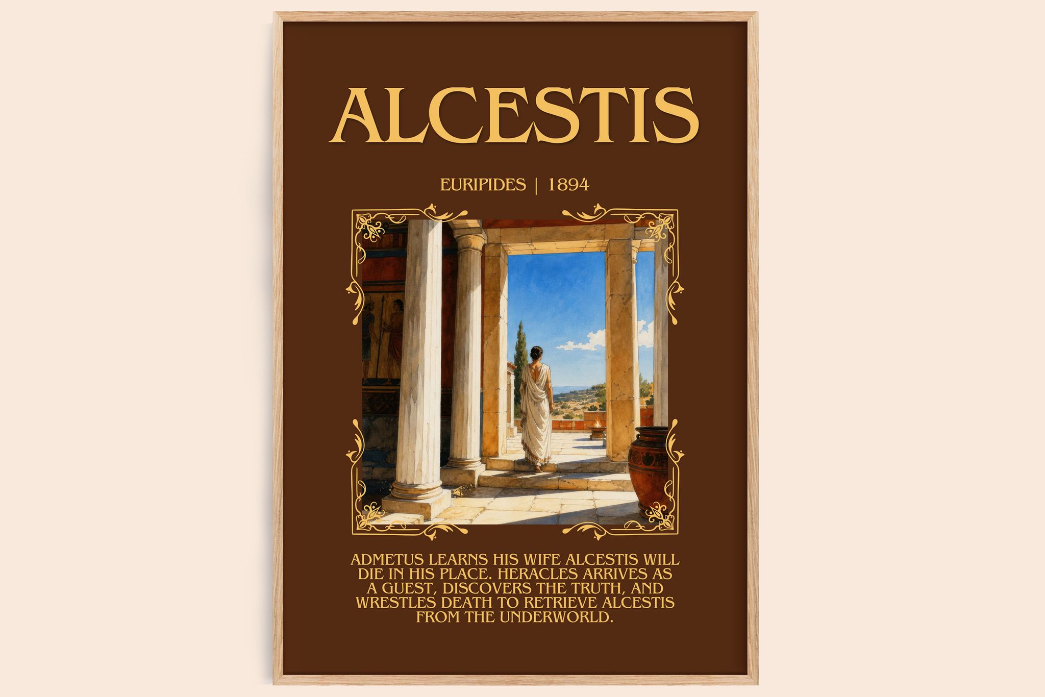 Alcestis Minimalist Book Poster by Euripides