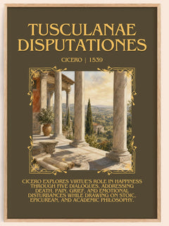 Tusculanae disputationes Minimalist Book Poster by Cicero – book poster
