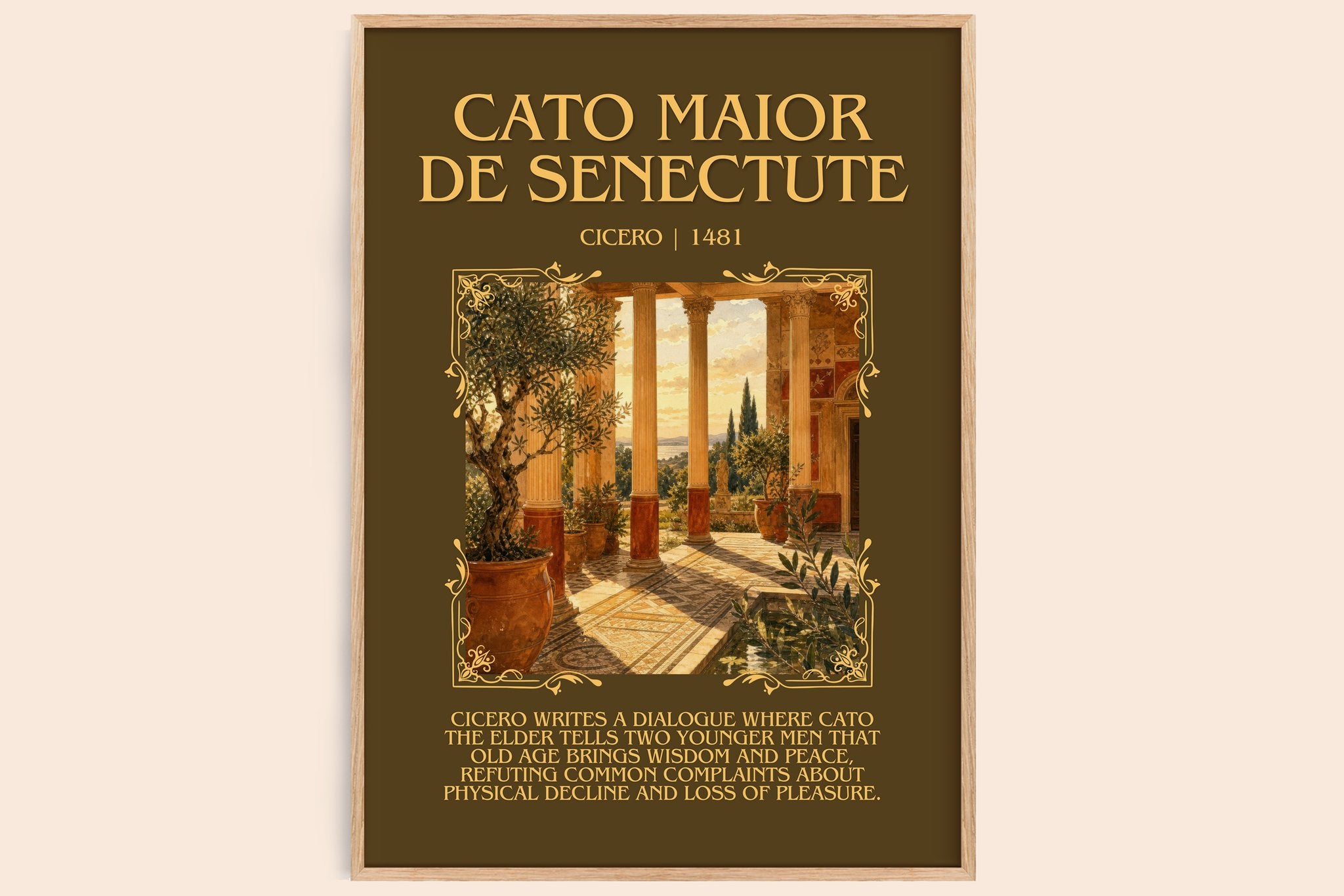 Cato maior de senectute Minimalist Book Poster by Cicero