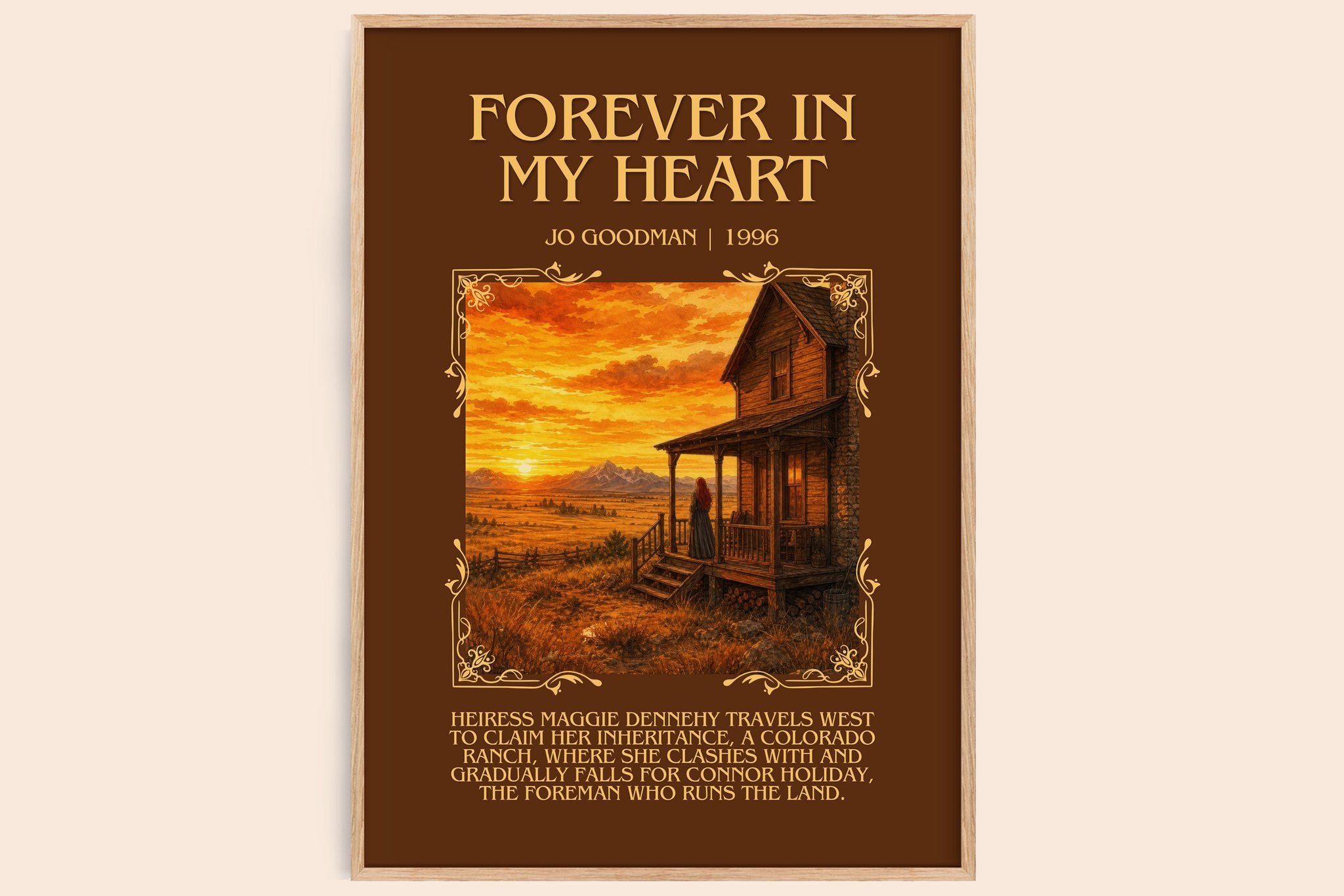 Forever in my heart Minimalist Book Poster by Jo Goodman