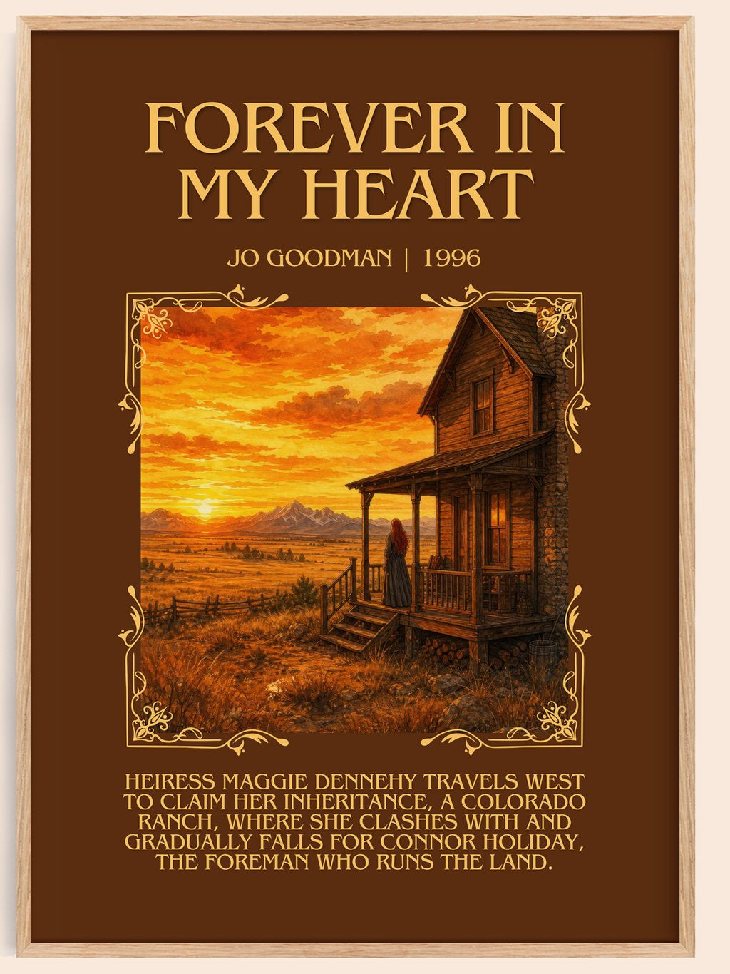 Forever in my heart Minimalist Book Poster by Jo Goodman – book poster