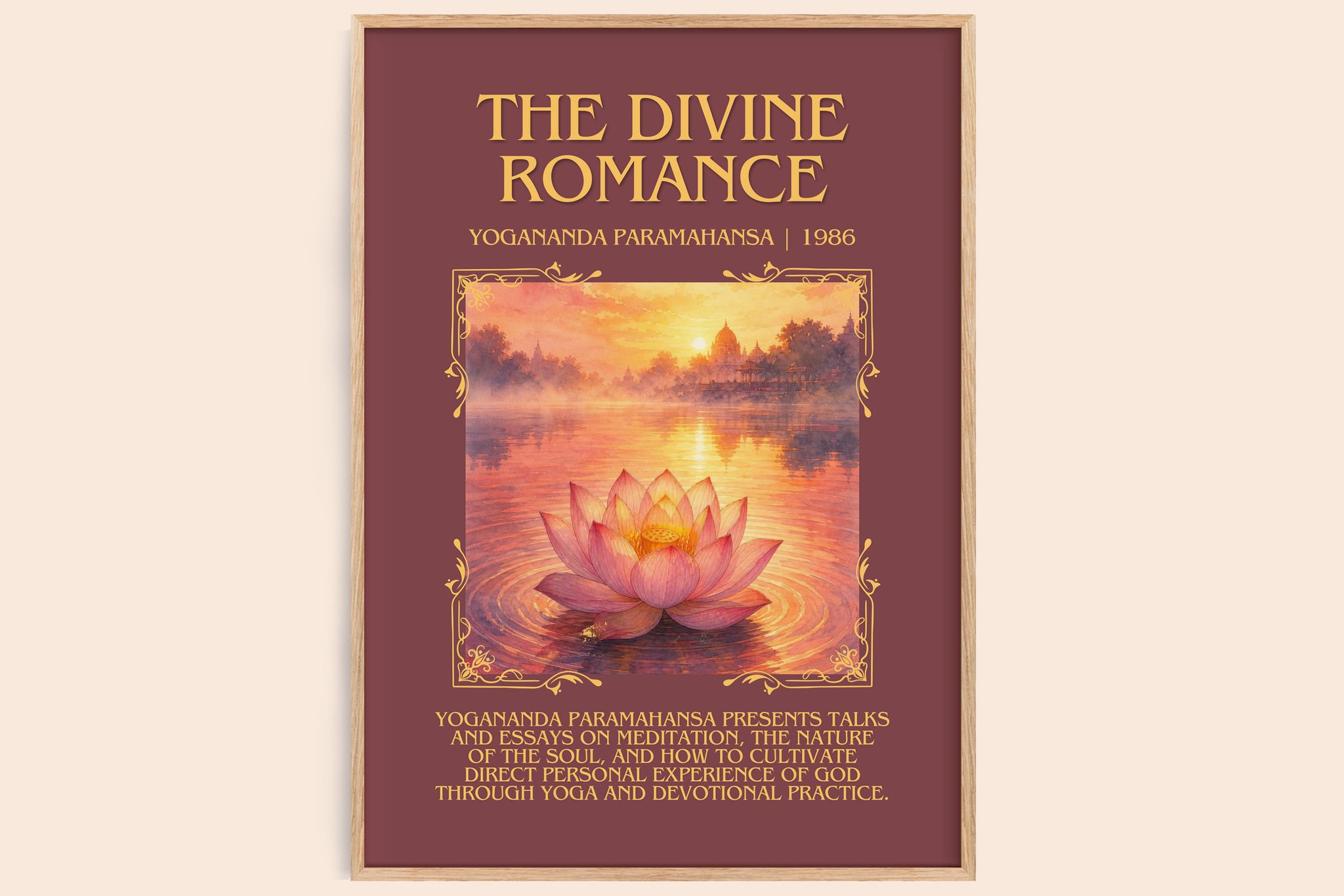 The divine romance Minimalist Book Poster by Yogananda Paramahansa