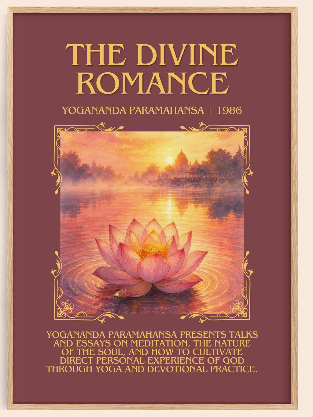 The divine romance Minimalist Book Poster by Yogananda Paramahansa – book poster